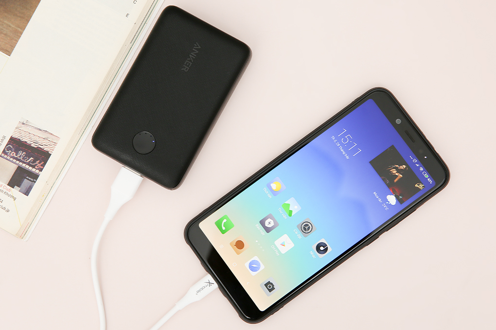 [HCM] A1223 (Tặng kèm cáp sạc) Pin sạc dự phòng 10.000mAh Anker PowerCore Select đen