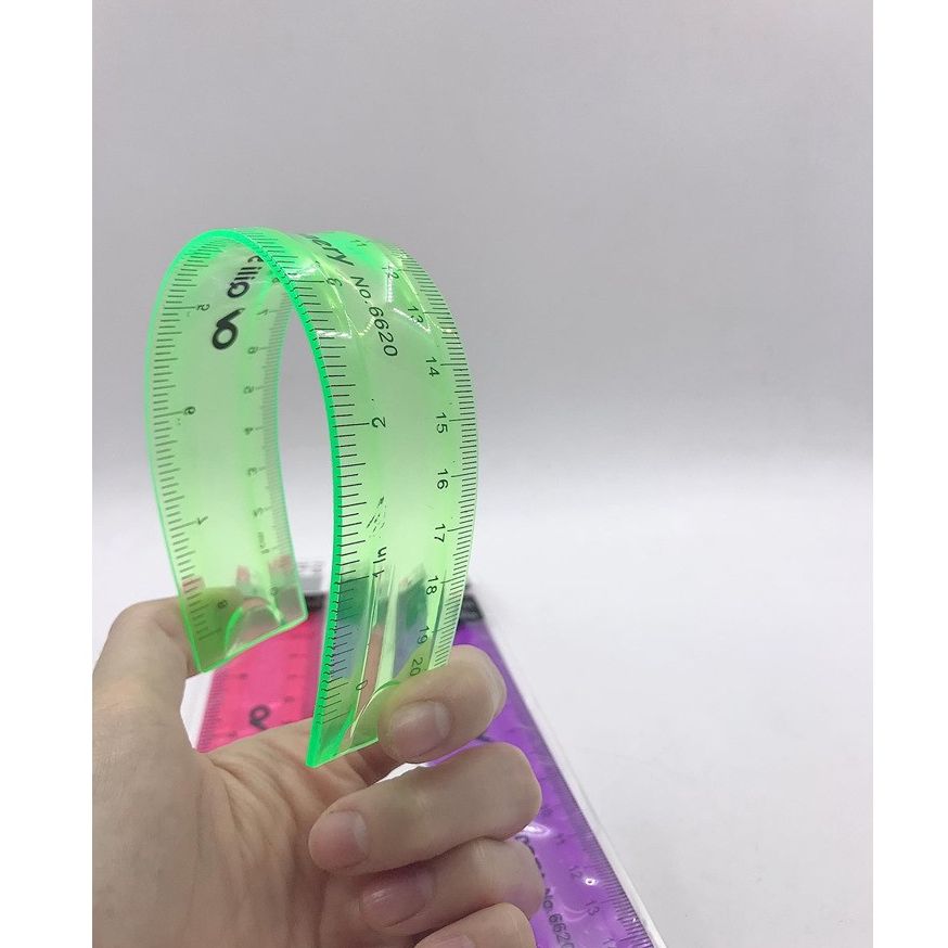 Thước dẻo màu Aihao 20cm loại dày