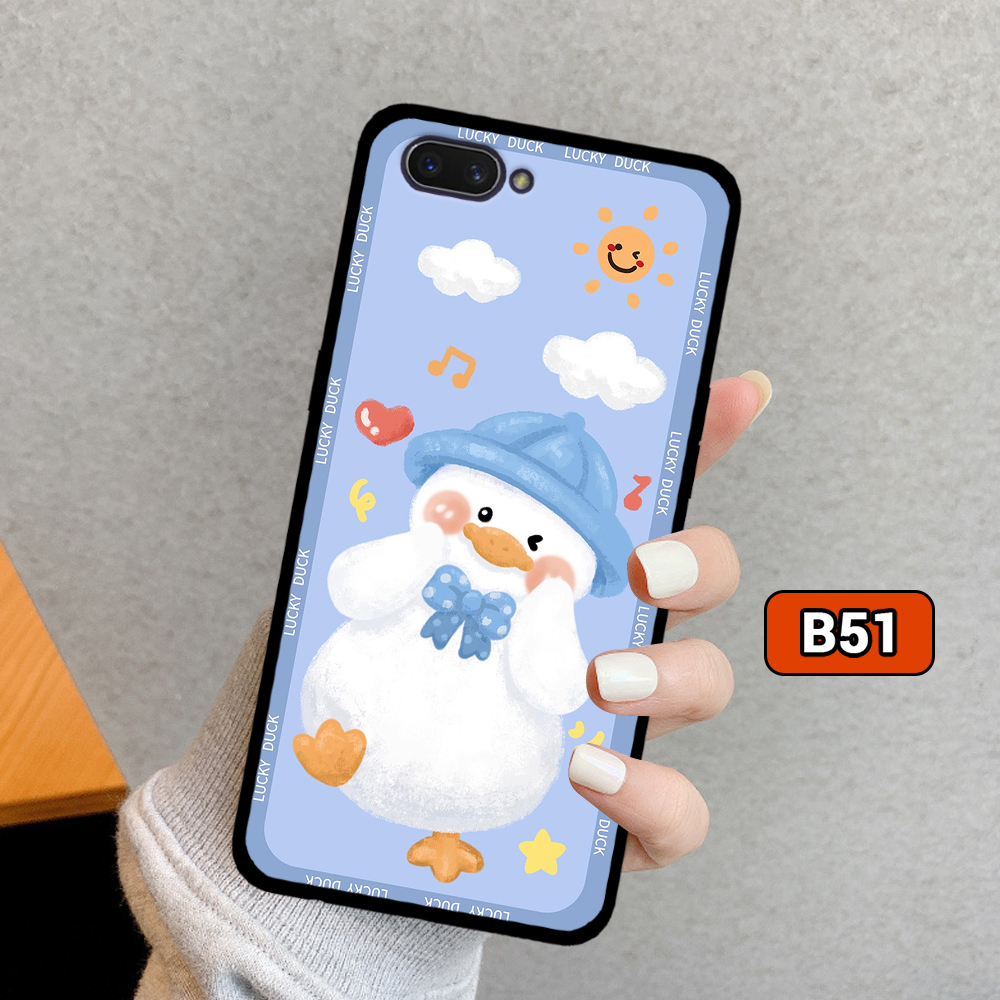 Ốp lưng Oppo A3S/ A1K chú vịt đáng yêu, lucky duck, ốp cặp đôi dễ thương