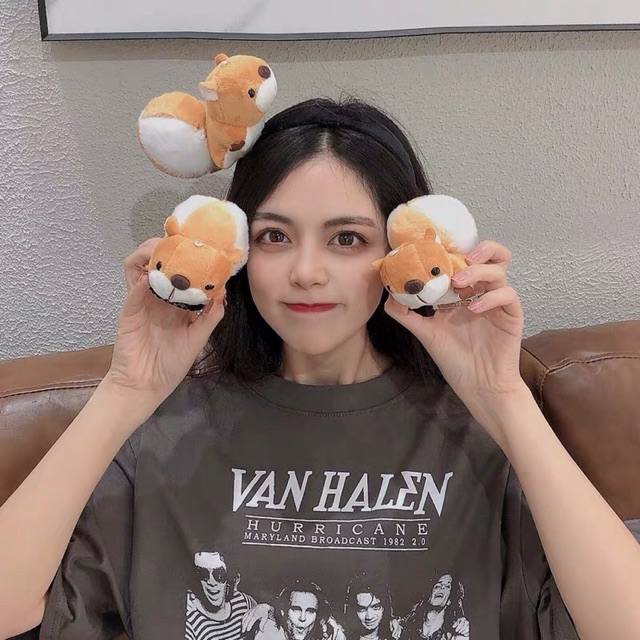 Cài tóc sóc bông cute |