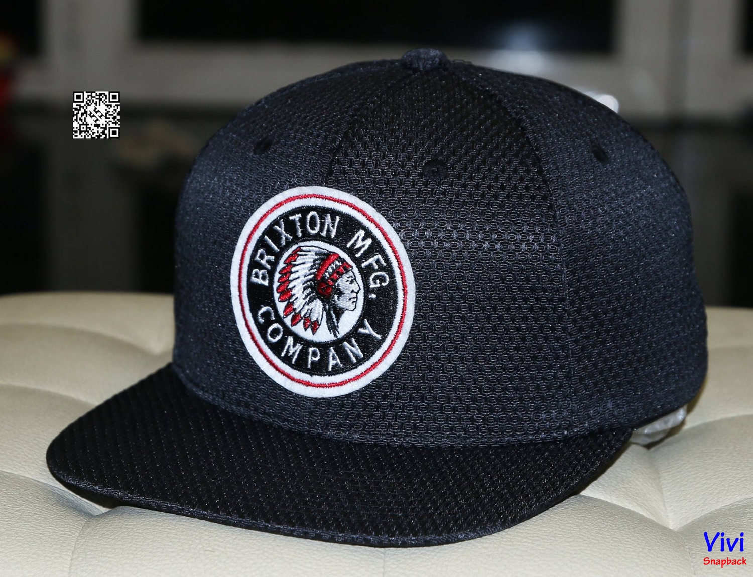 [HCM]Snapback màu đen Brixton Rival Black Snapback,snapback logo thổ dân { Hình thật }