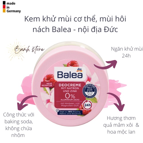 Kem khử mùi cơ thể Balea Đức