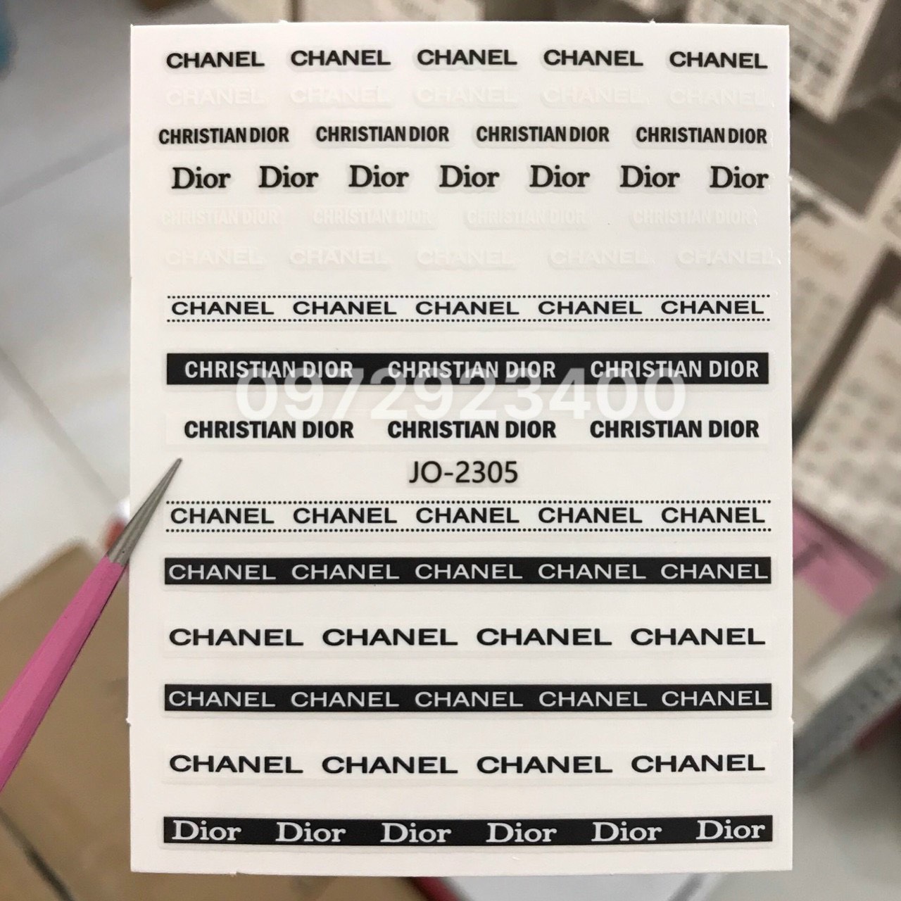 Sticker Dán Móng Thương Hiệu - Nail937