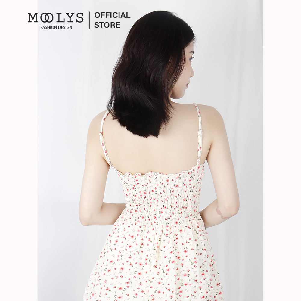 Đầm hai dây mini hoa nhí dễ thương Moolys MD013