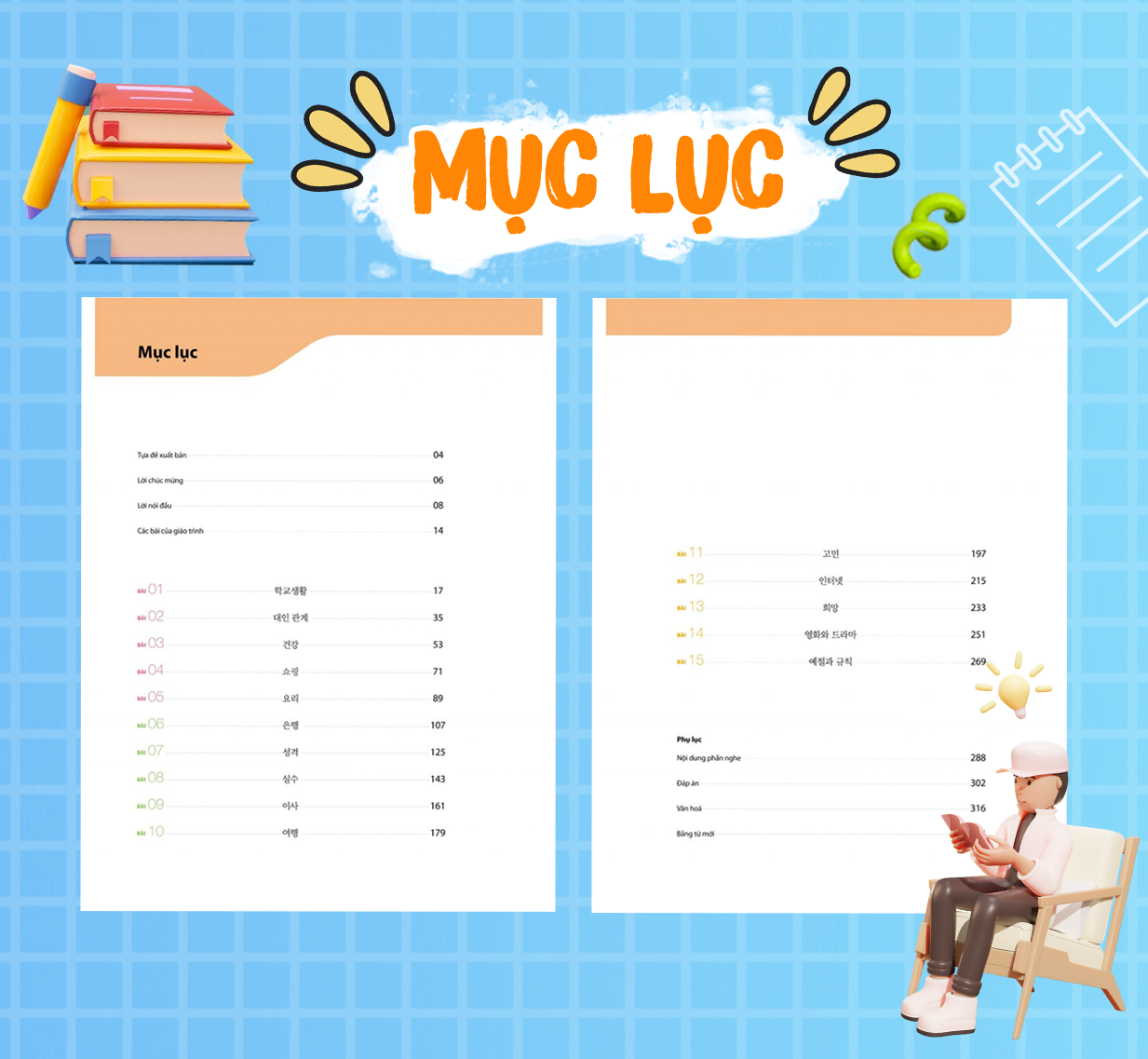Sách - Giáo trình Tiếng Hàn tổng hợp trung cấp 3 sách bài học - bản màu - McBooks