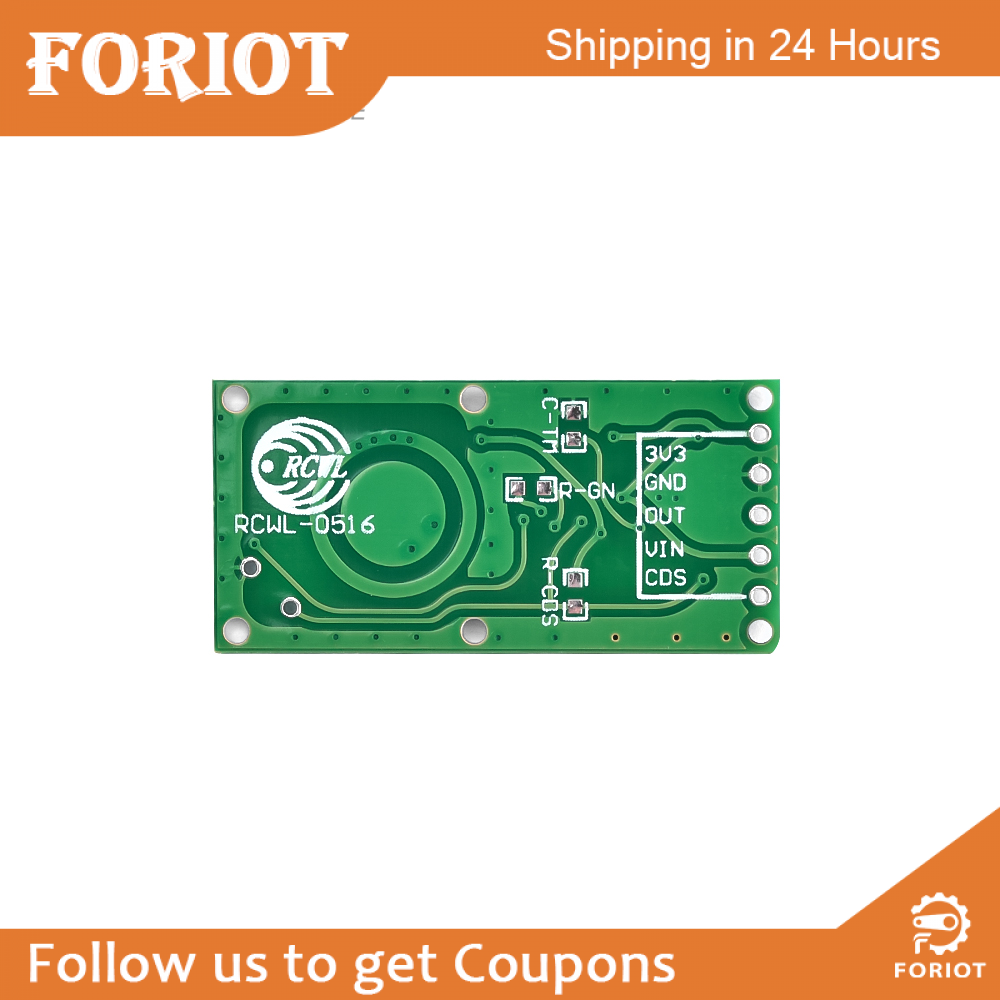 Foriot Mô-đun Cảm Biến Chuyển Động Radar Vi Sóng Mô-đun Công Tắc Thông Minh Mô-đun Cảm Ứng Cơ Thể Người Khoảng Cách Phát Hiện 6-12M 4-28V