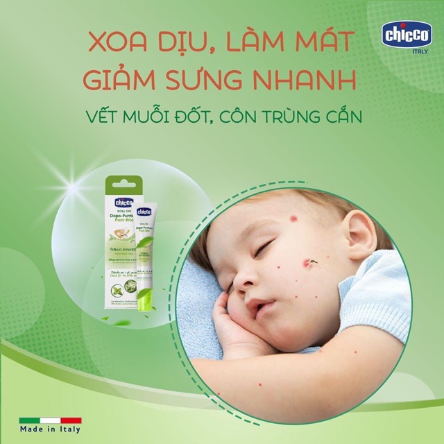 Lăn Bôi Vết Muỗi, Côn Trùng Cắn Chicco ( Hộp Giấy )