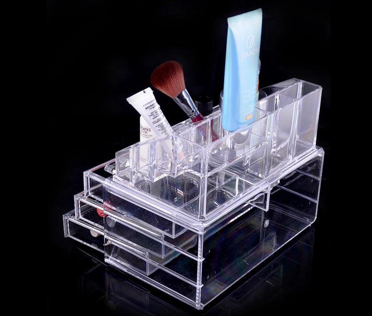 Khay đựng mỹ phẩm mika 4 tầng