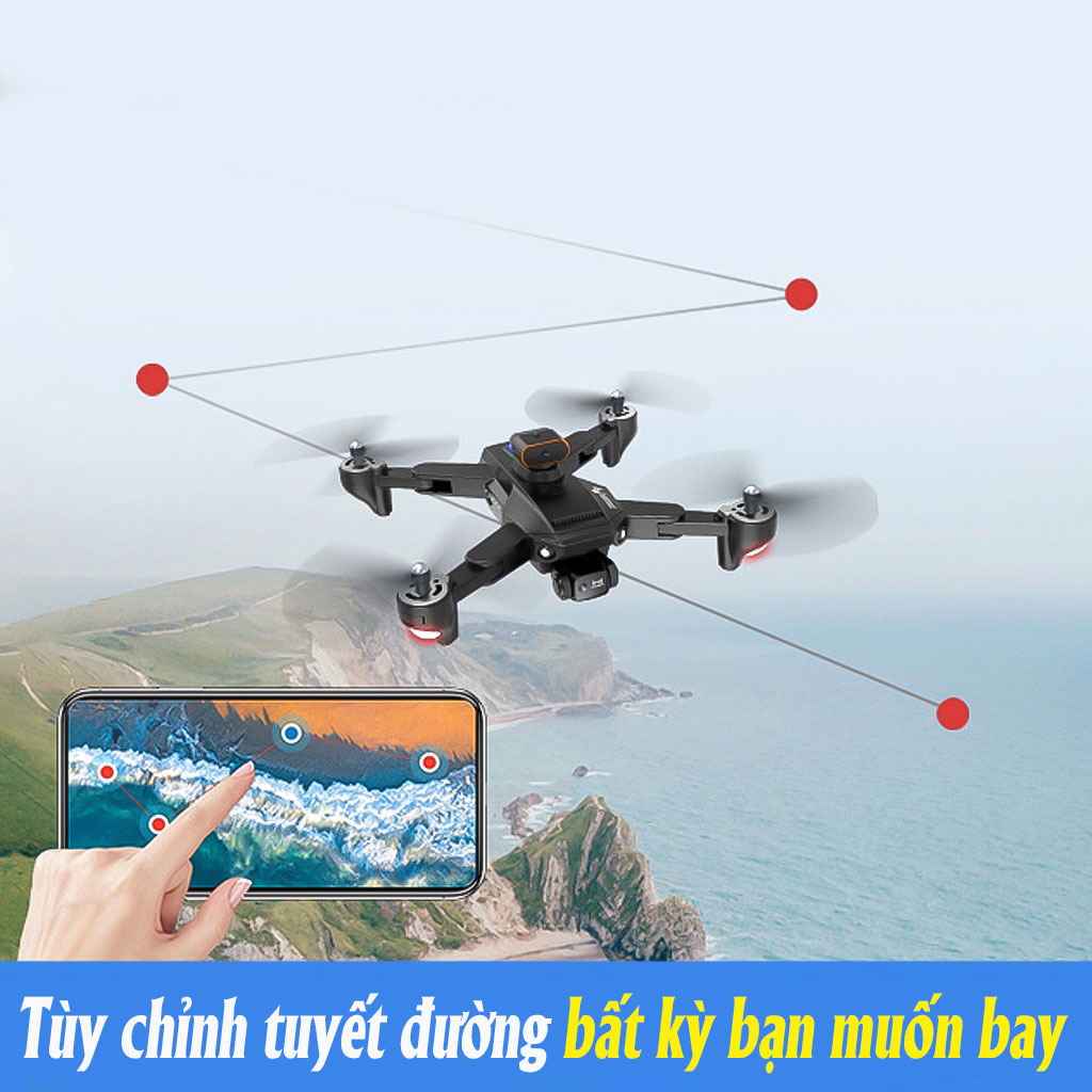 laycam điều khiển từ xa drone p9 pro g.p.s - flaycam - drone mini - flycam 4