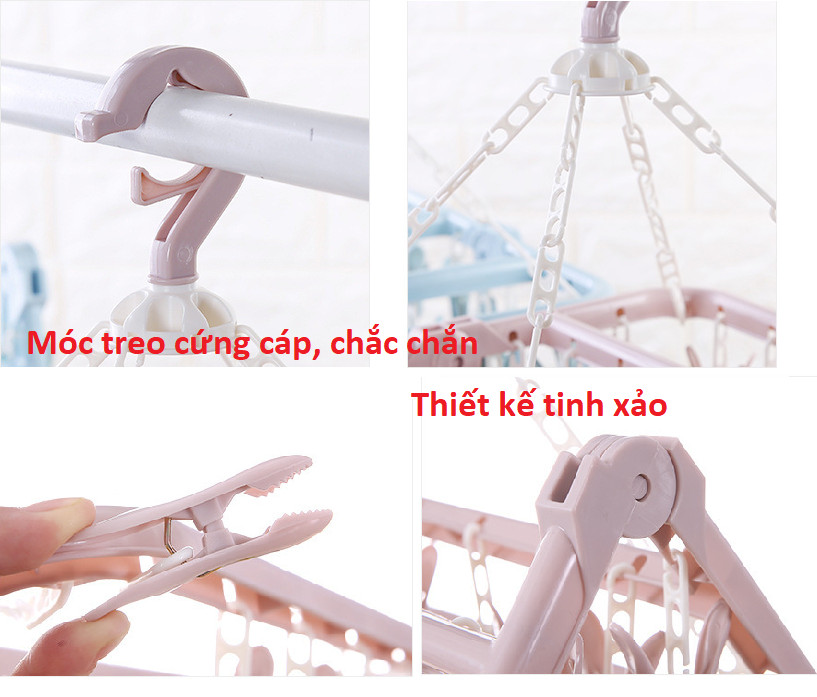 HCM-Móc Chùm Phơi Quần Áo Trẻ Em Tã Đồ Lót Bít Tất Đa Năng -CÔNG NGHỆ 10-10
