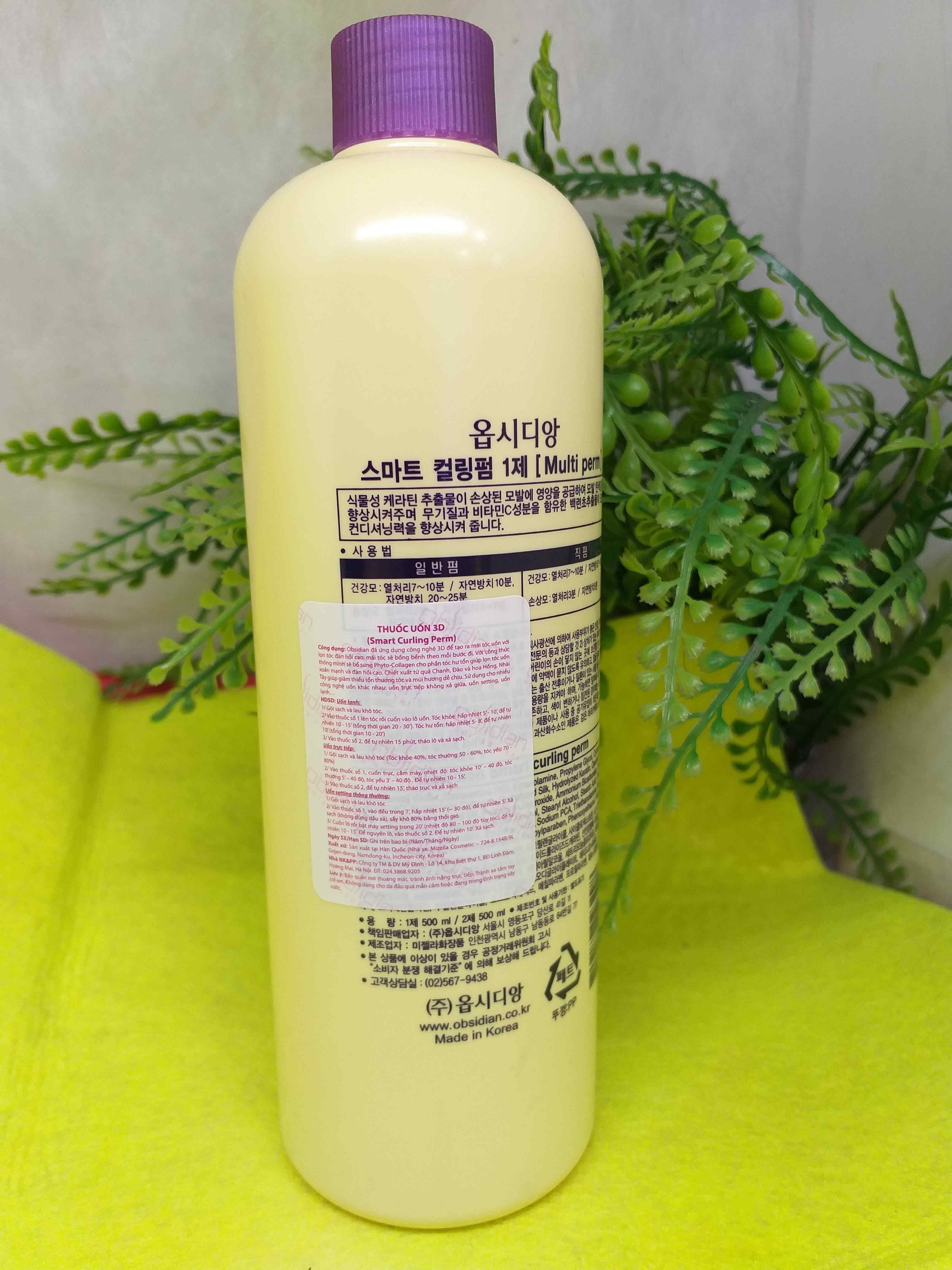 [HCM]Uốn tóc đa năng Obsidian 3D 500ml ( Chai số 1  Kem )