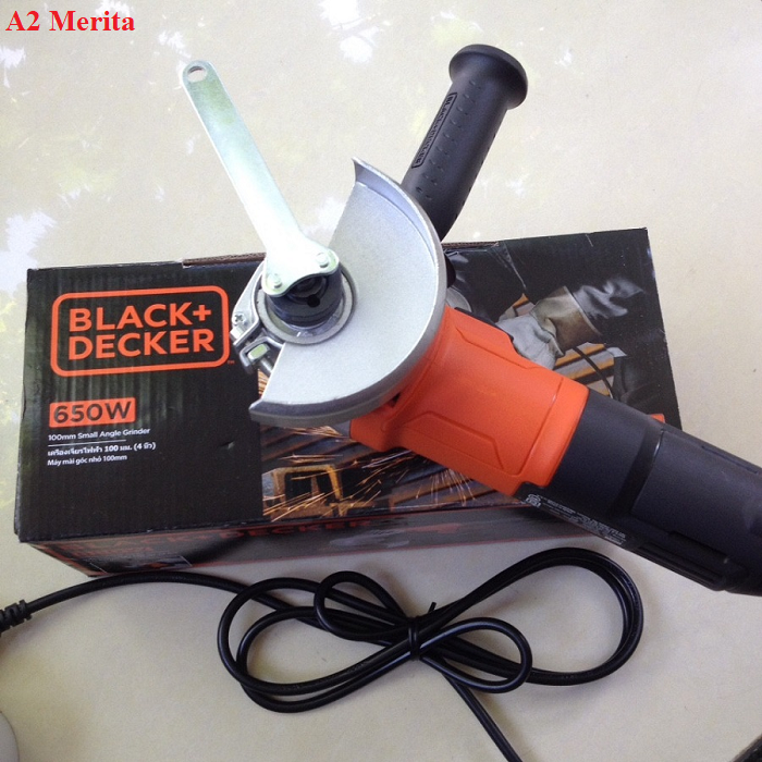 Máy mài góc 100mm 650W siêu mỏng Black + Decker G650-B1