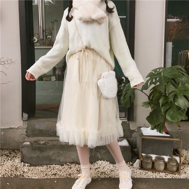 [HCM]Chân váy công chúa bèo buộc nơ ulzzang ????