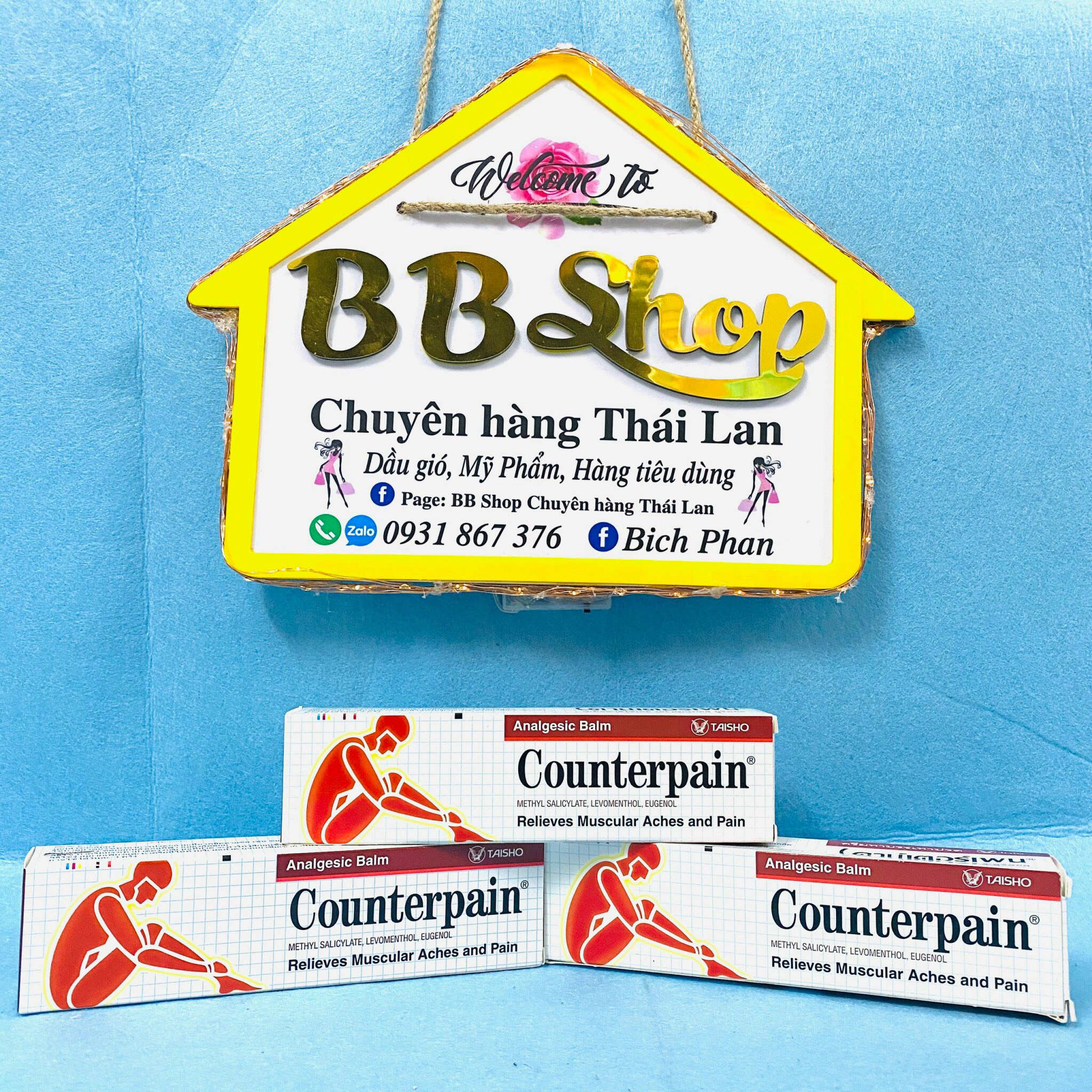 (Đỏ 60gr) Cao xoa bóp Counterpain Thái Lan (xoa bóp nóng , LẠNH)