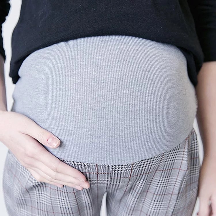 Quần thun lửng caro - Quần bầu, quần bigsize