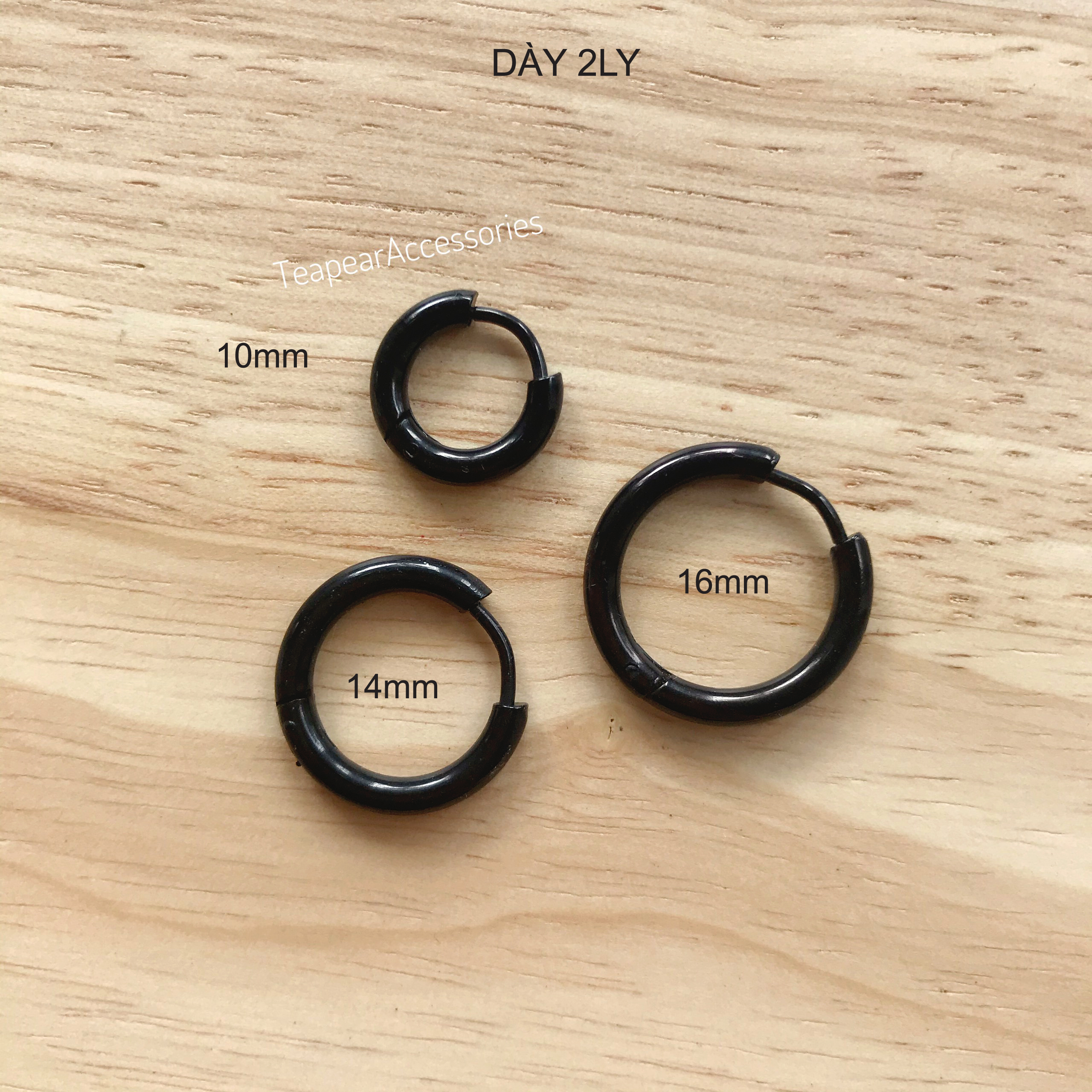[HCM]KHUYÊN TAI TRÒN BASIC INOX DÀY 2mm