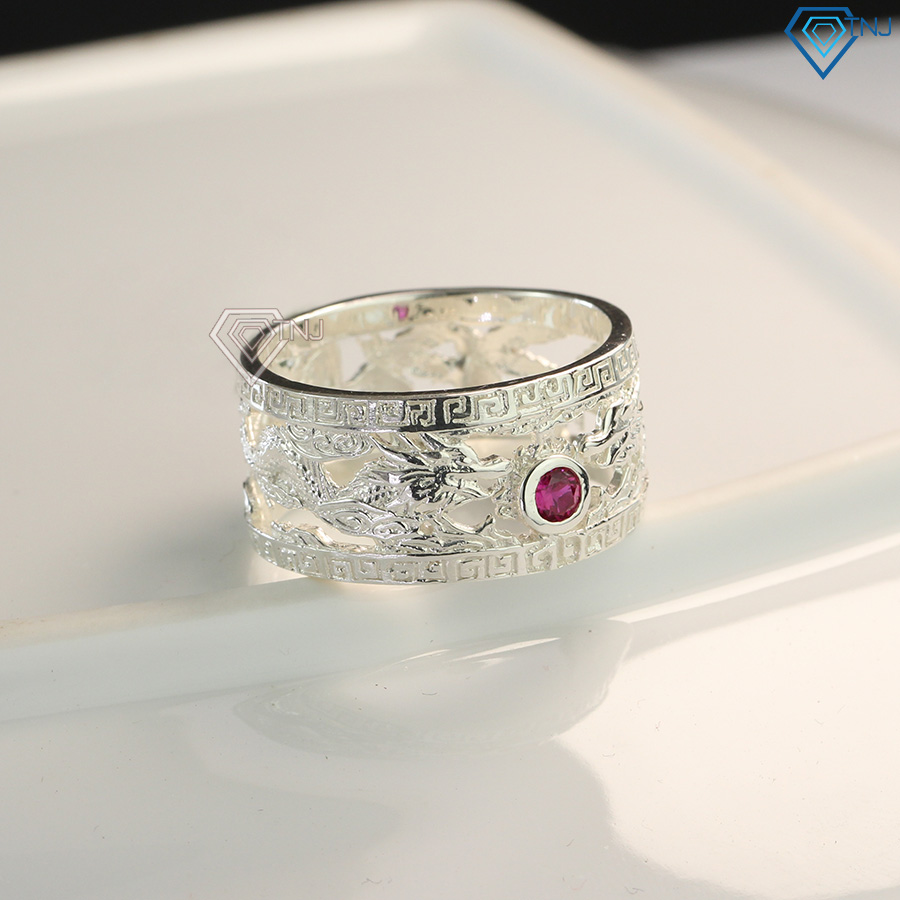 Nhẫn nam bạc thật đeo ngón cái hình rồng NNA0054 - Trang Sức TNJ