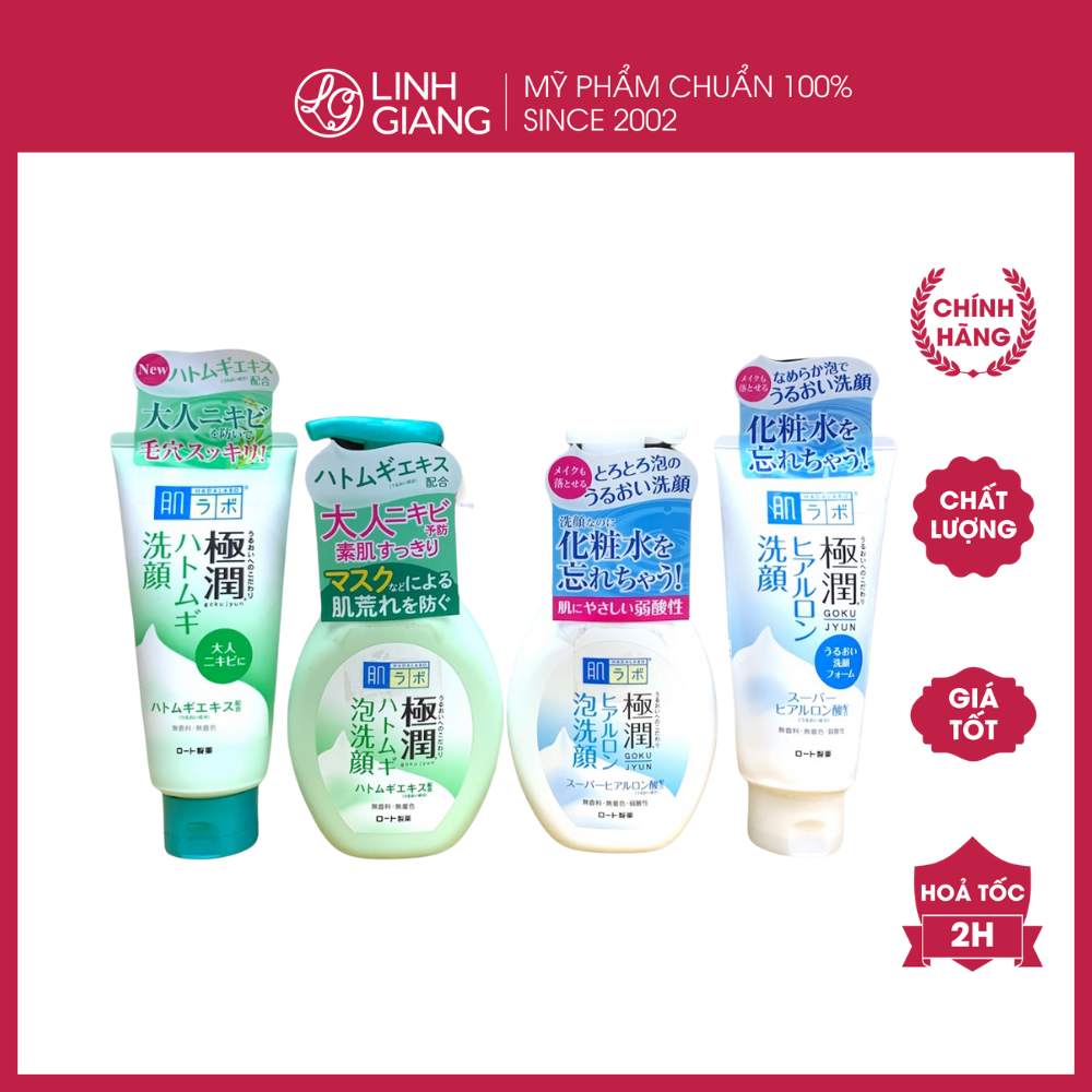 Sữa rửa mặt Hada Labo Tuýp/Vòi tạo bọt Nhật hỗ trợ làm sạch và làm trắng da, căng mịn, Linh Giang chính hãng - TEPLIS Cosmetics Store