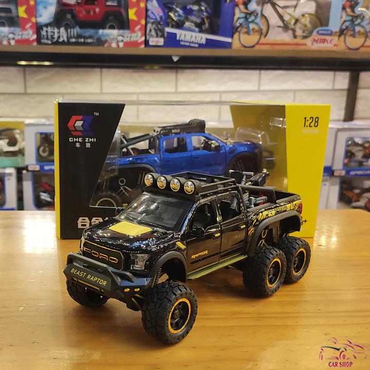 Mô hình xe ô tô Ford F150 Raptor 6x6 tỉ lệ 1:28 màu đen