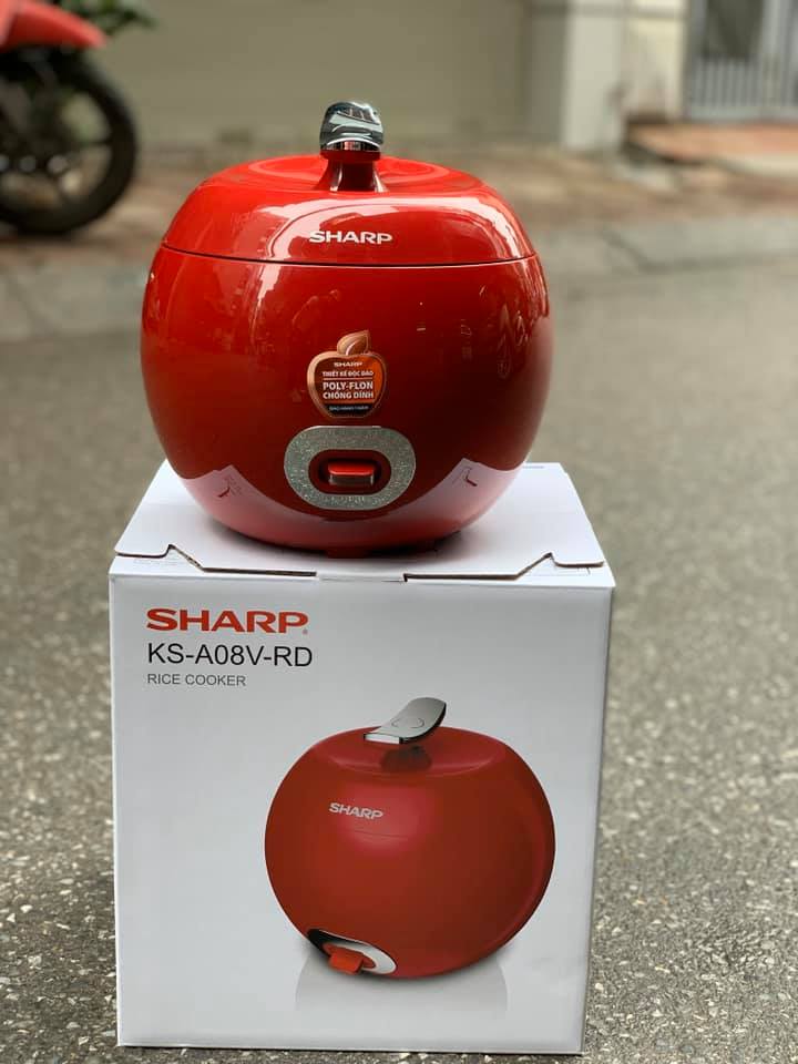 Nồi cơm điện mini quả táo Sharp 0.72l  KS-A08V-RD