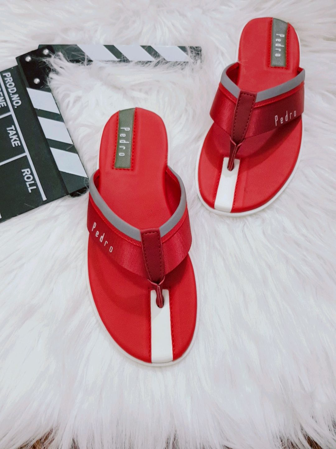 [HCM]DÉP KẸP NAM THÁI LAN ĐỎ QUAI XÁM NEON