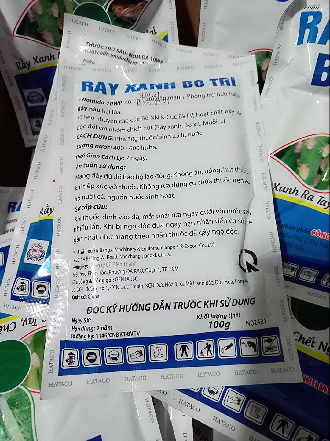 Thuốc trừ RẦY XANH - BỌ TRỈ gói 100gr