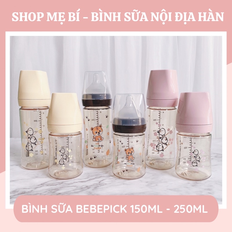 Bình sữa và núm ti Bebepick 150-250ml (chọn núm)