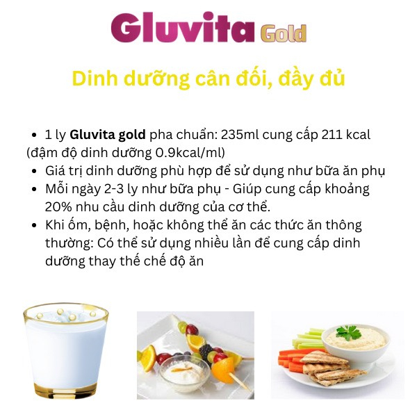 (Date Mới) Sữa bột Gluvita Gold 900g - Vitadairy (Bibistore)