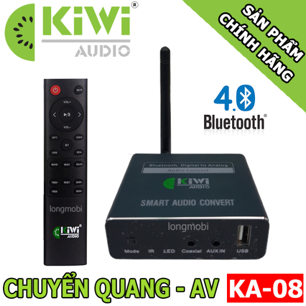 Kiwi KA 08 Bộ Chuyển Âm Thanh Quang Học Sang AV Bluetooth 4.0 Kèm Remote