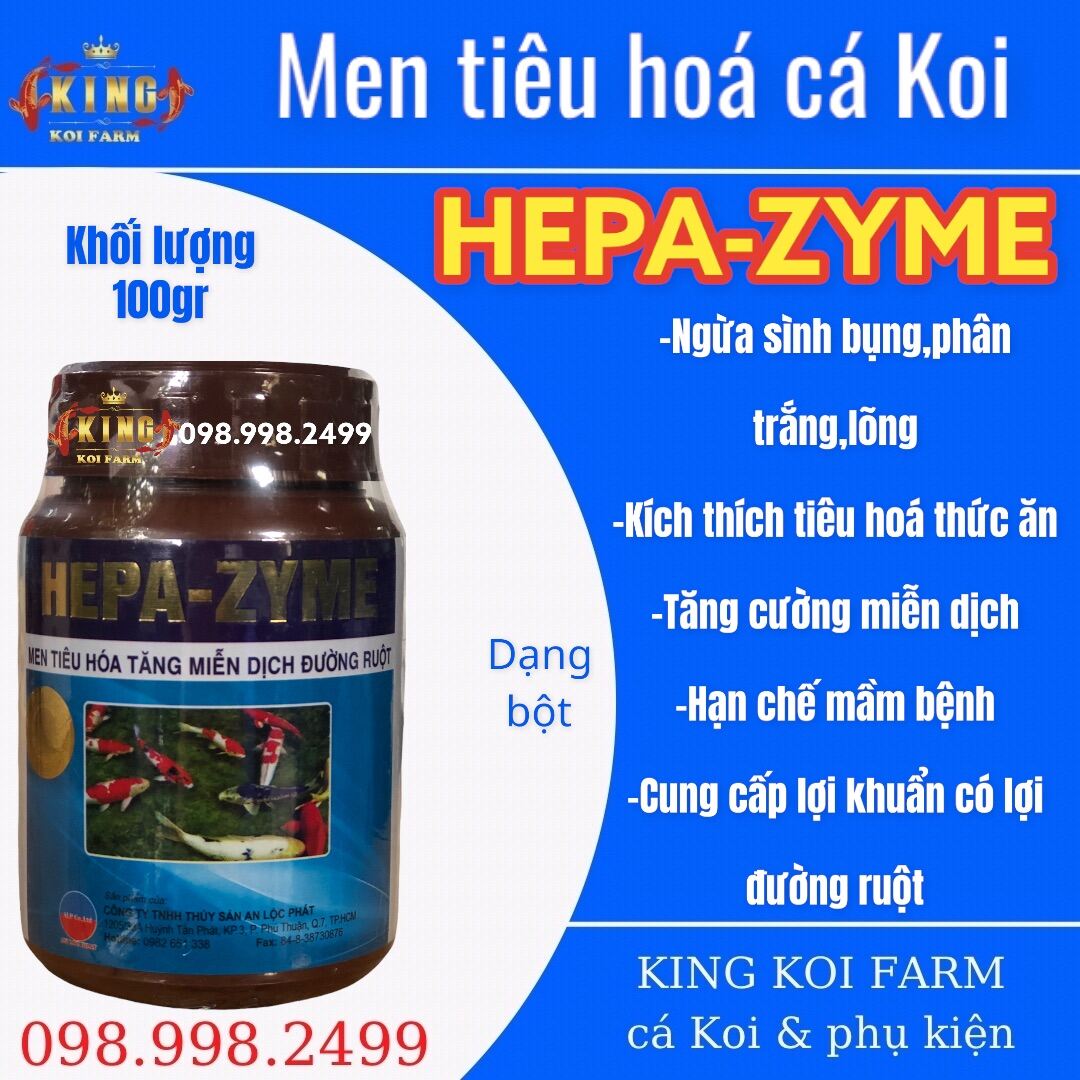 [GIẢM ĐẾN 20% Ở XU] Men tiêu hóa HEPAZYME Hủ 100g dành cho cá koi