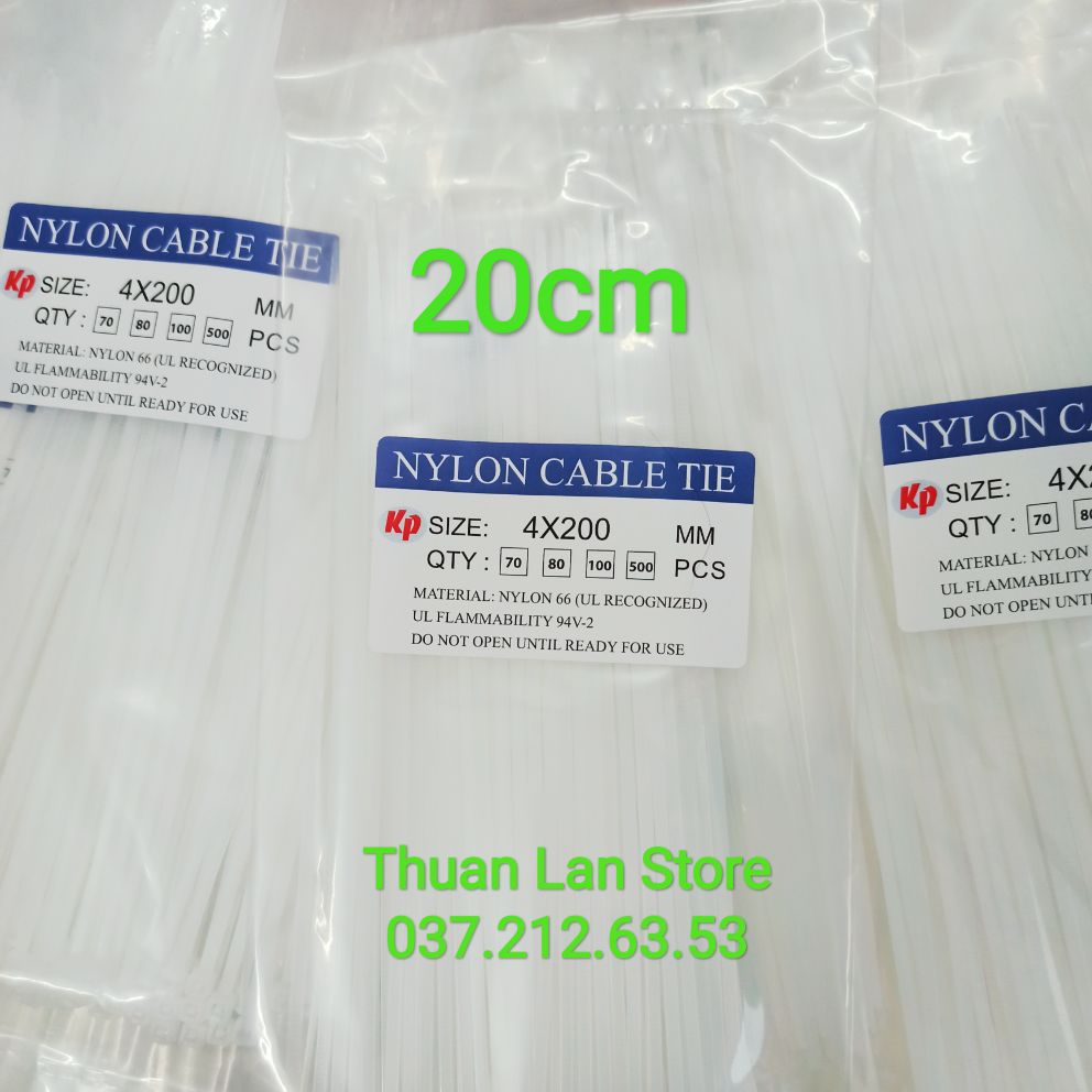 Túi 100c Dây Rút Nhựa Dài 20cm