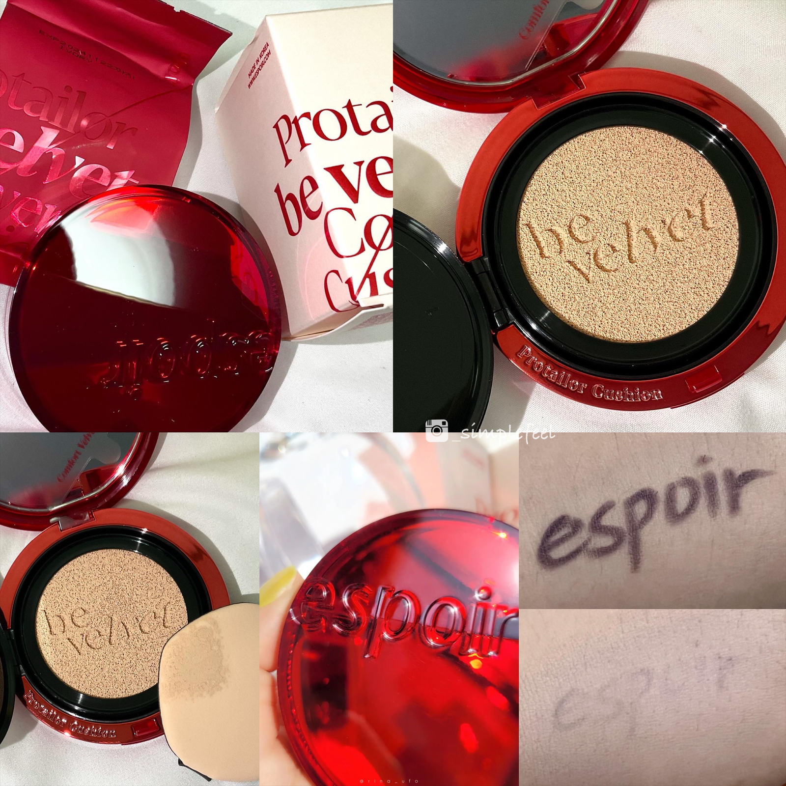 Phấn Nước Espoir Pro Tailor Be Velvet Cushion SPF34 PA++ (Kèm Lõi)