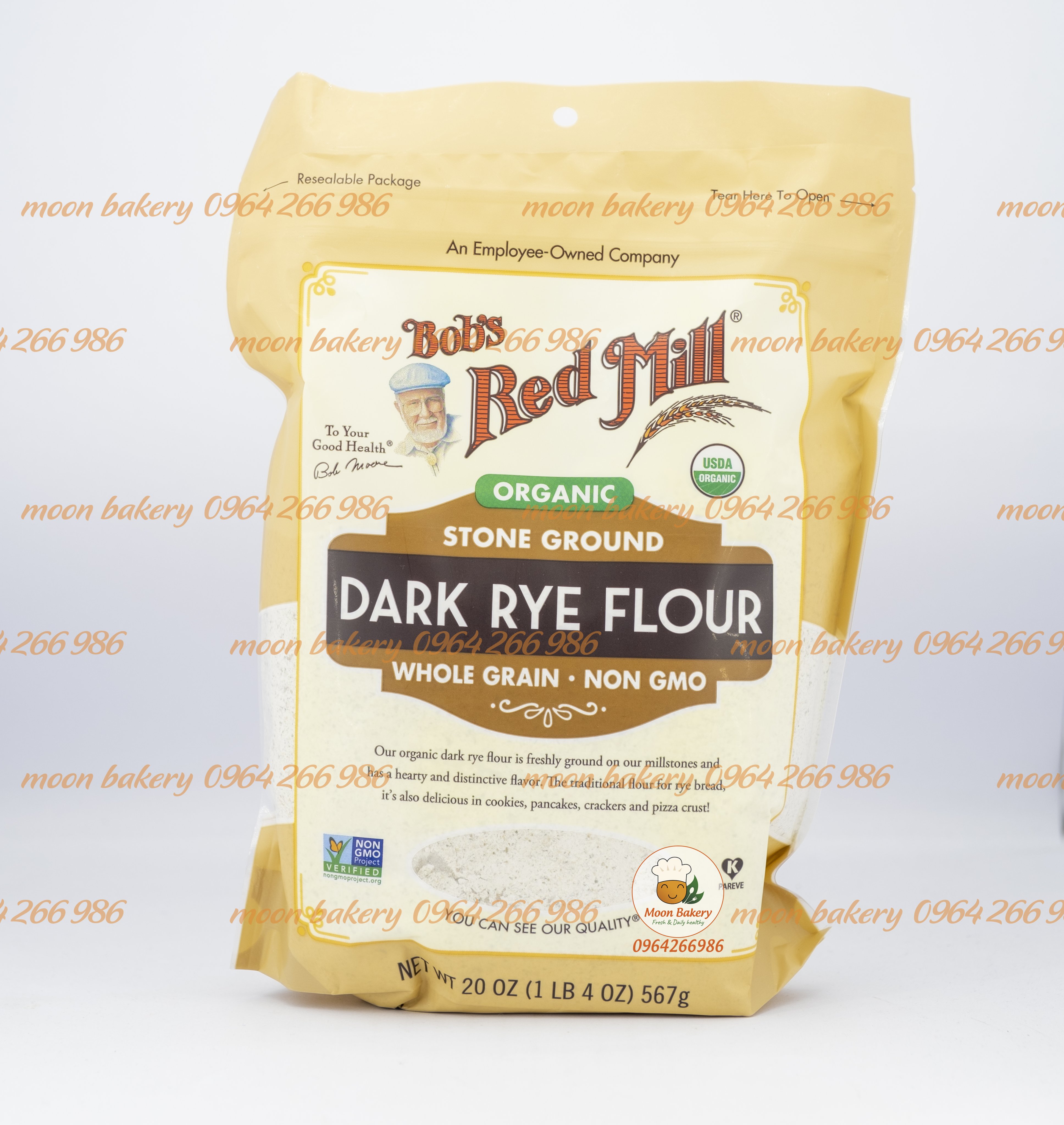 Bột Lúa Mạch Đen Hữu Cơ Bob’s Red Mill Mỹ túi 567gr - HSD 9/2023
