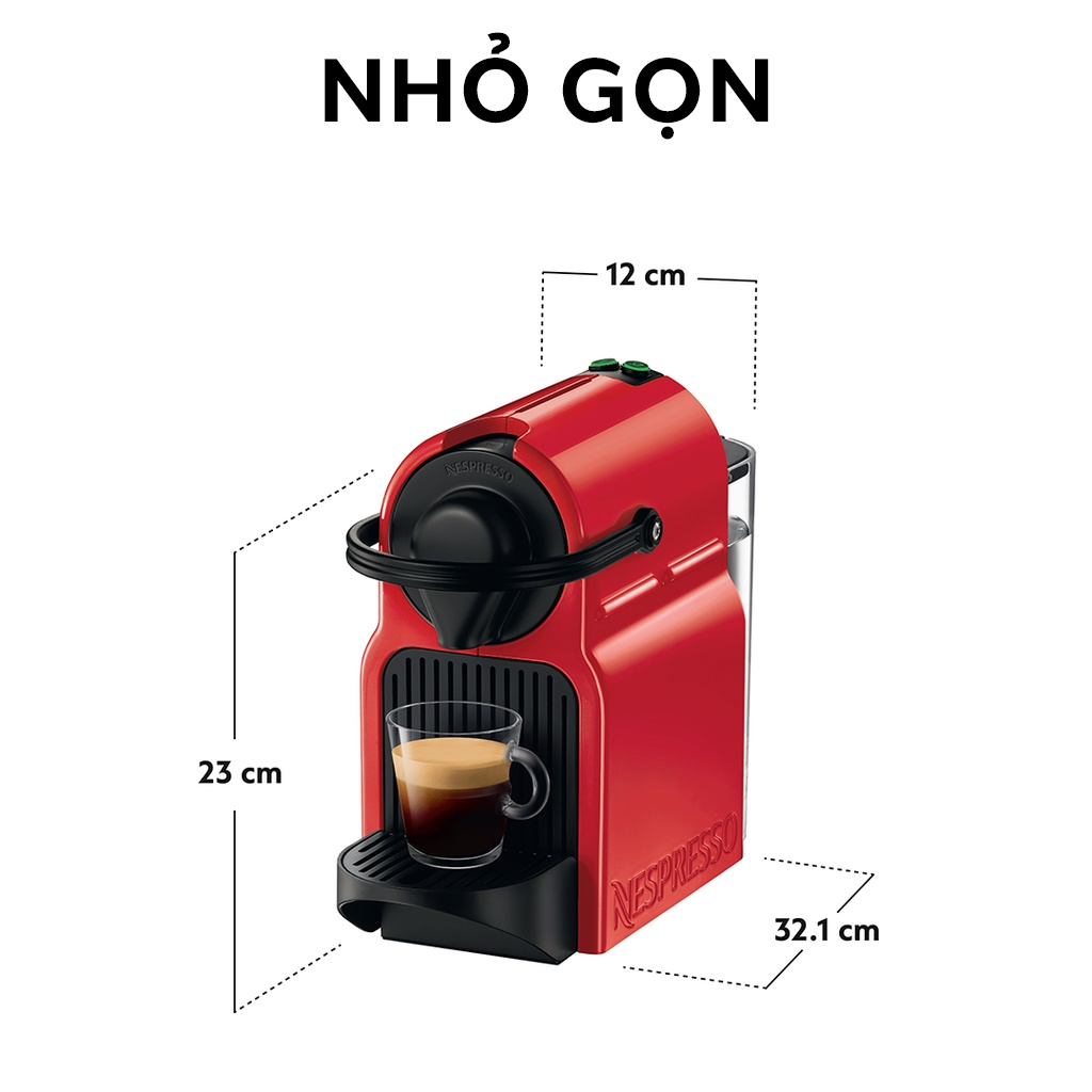 Máy pha cà phê viên nén Nespresso Inissia - Đỏ