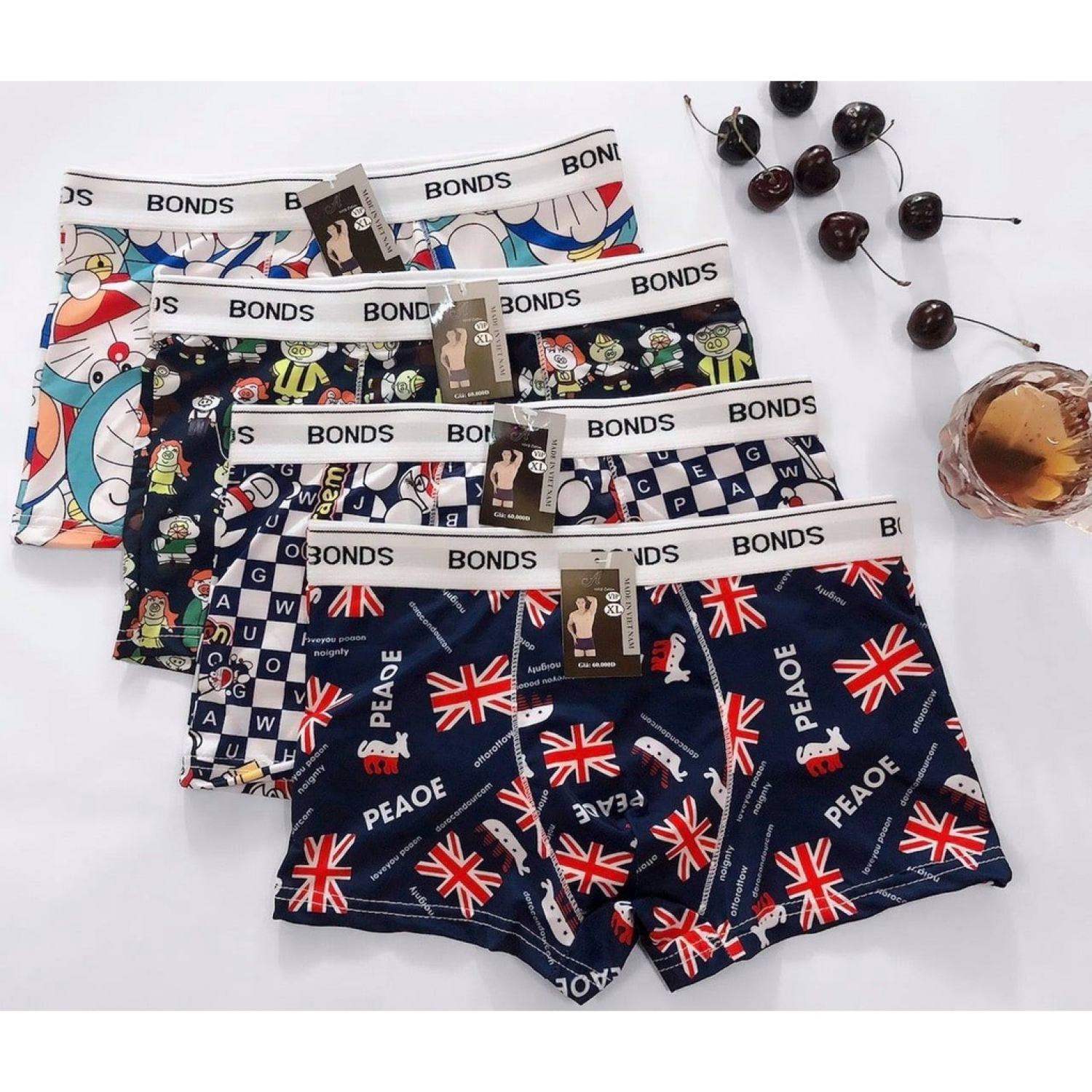 Combo 4 Quần Sịp Đùi Nam Cao Cấp Thun Lạnh Thoáng Mát