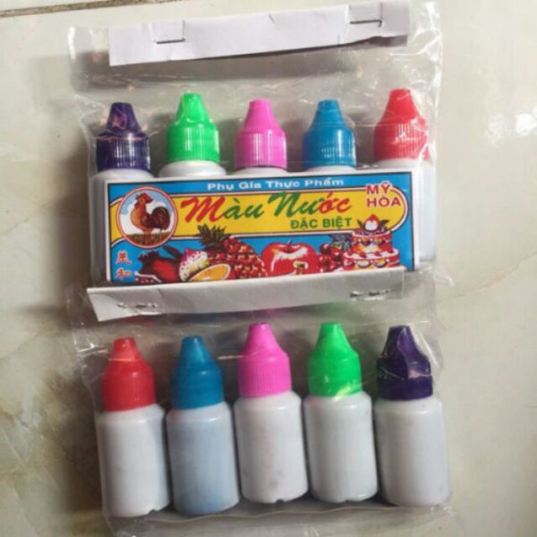 1 lốc 5 chai màu thực phẩm an toàn