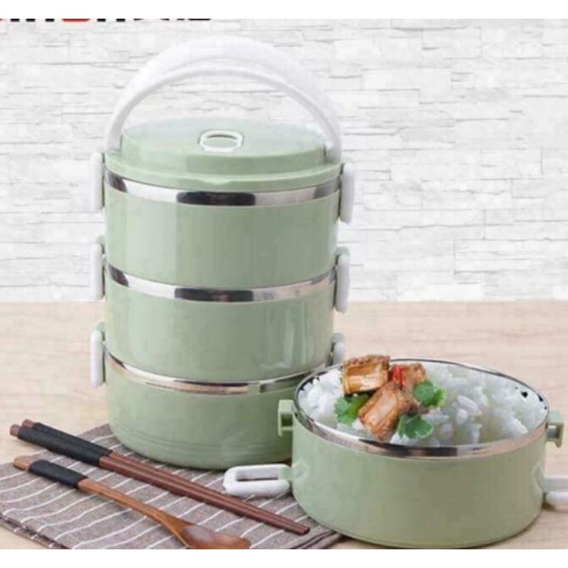 Cặp Lồng Cơm 3 Tầng Lúa Mạch