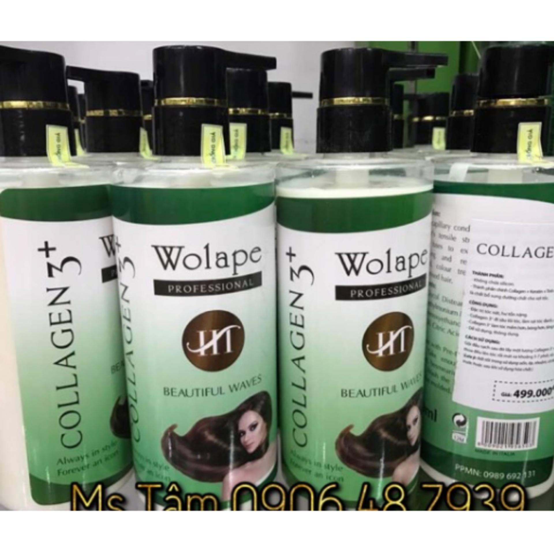 Kem hấp Collagen Wolape HT phủ bóng tóc 500ml