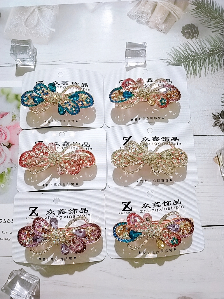 [HCM]Kẹp tóc phía sau đính đá lấp lánh kẹp tóc trung niên