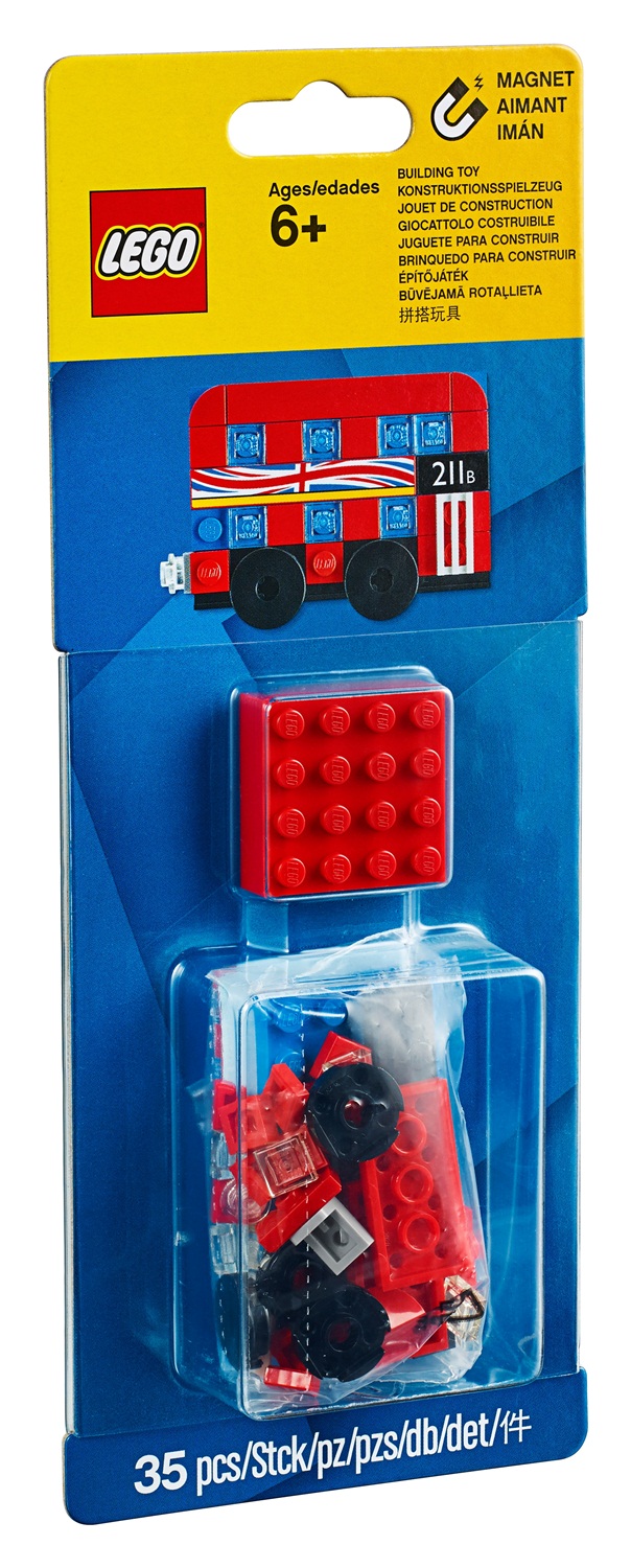 Nam châm hít tủ lạnh trang trí - 853914 lego london bus magnet build
