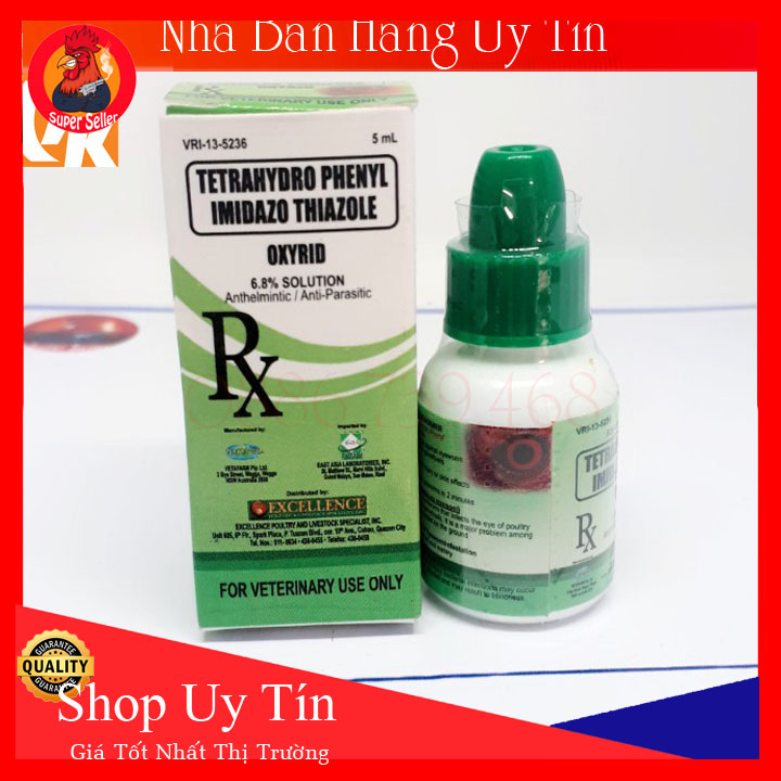 Oxy rid 5ml-nhỏ gà đá bị bọt mắt-dem mắt