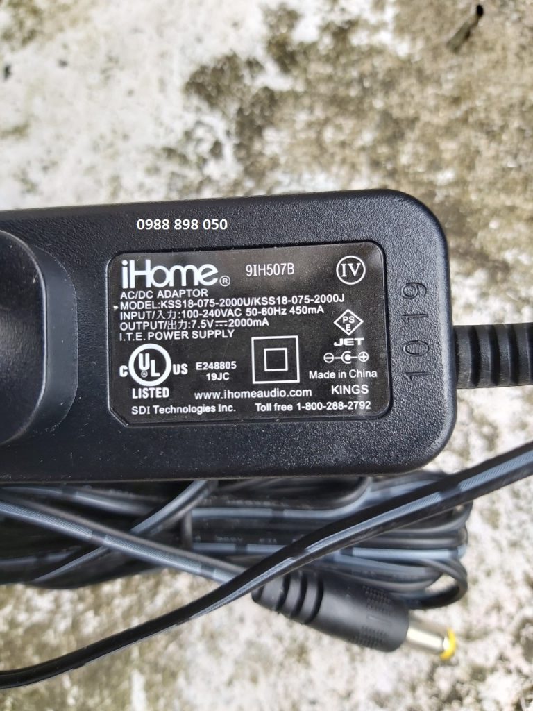 Cục nguồn 7.5v 2a bản gốc