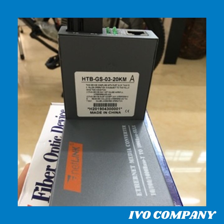 [HCM]Thiết Bị Chuyển Đổi Quang Điện 1 Sợi Media Converter 1FO 1 Quang 1 LAN 1Gbps Netlink HTB-GS-03AB