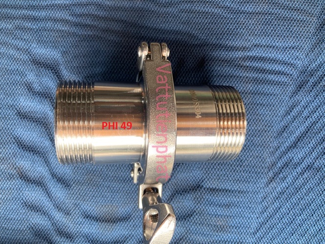 Bộ clamp ren ngoài inox 304 phi 21/27/34/42/49