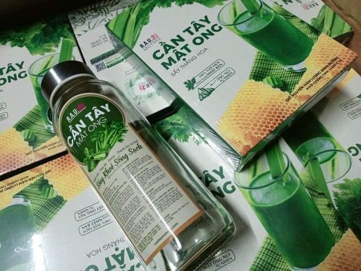 cần tây mật ong giảm cân (hộp 14 gói, mua 3 hộp tặng 1 bình )