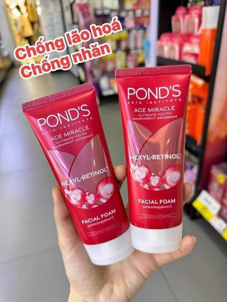 SỮA RỬA MẶT POND’S ĐỎ 100G – THÁI LAN . POND AGE MIRACLE