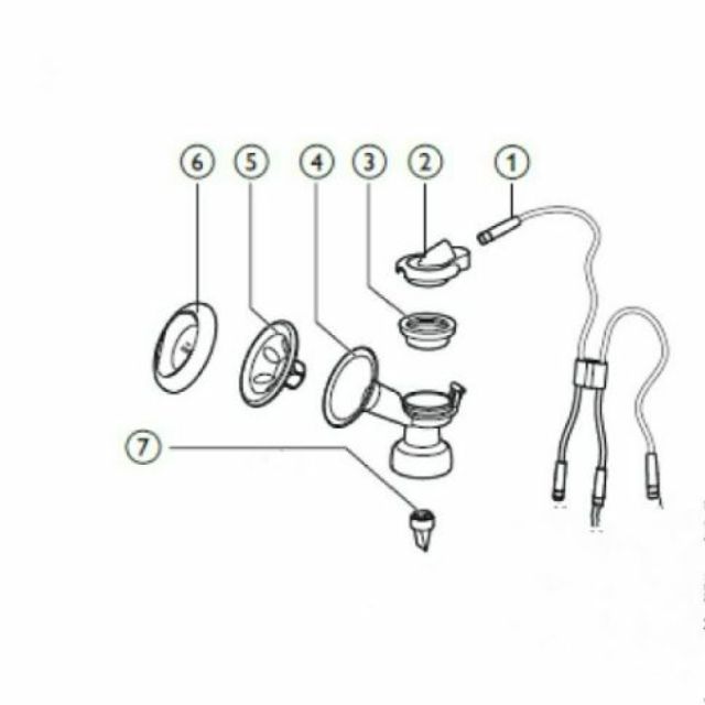 [HCM]phụ kiện máy hút sữa Avent hoa tuyết