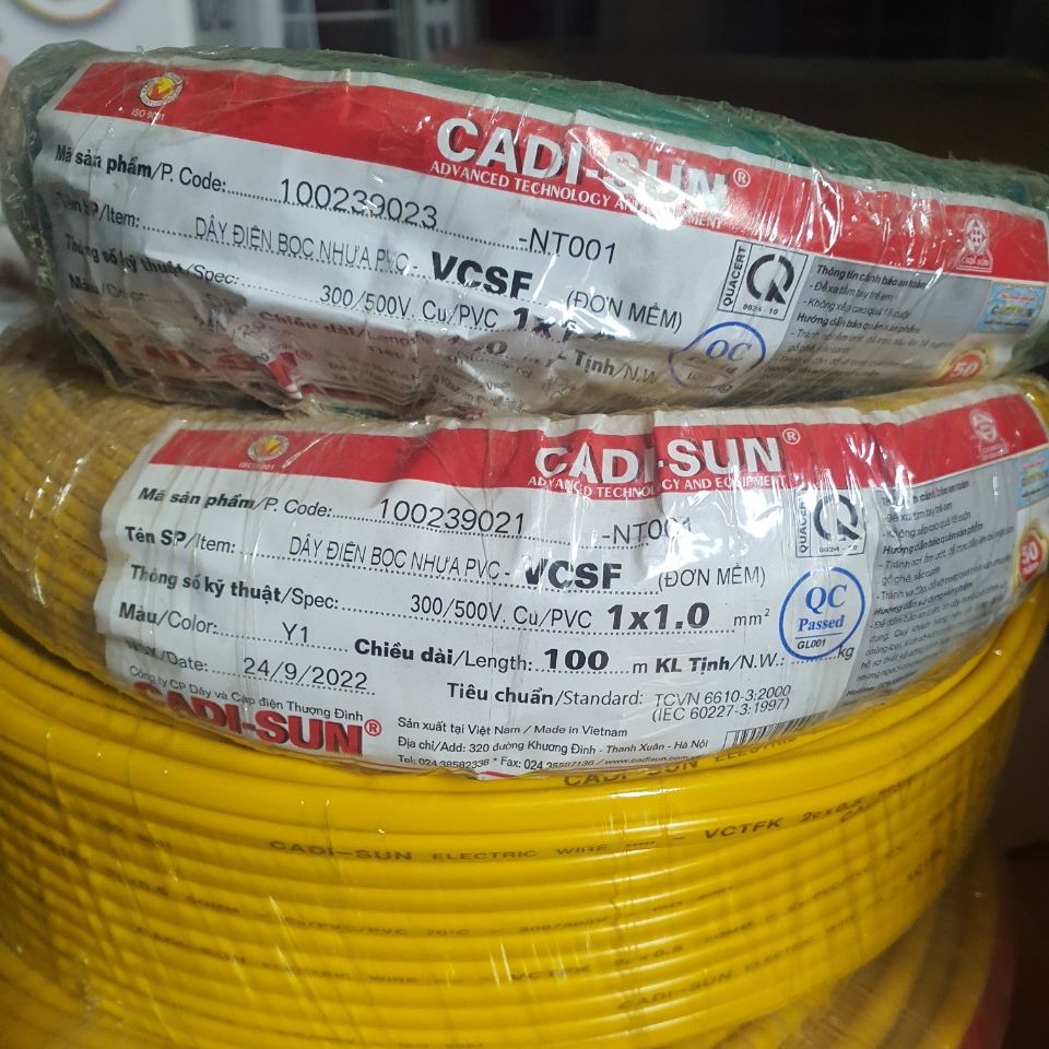 [Chính Hãng] Dây Điện CADISUN 1x4 Cuộn 100m.