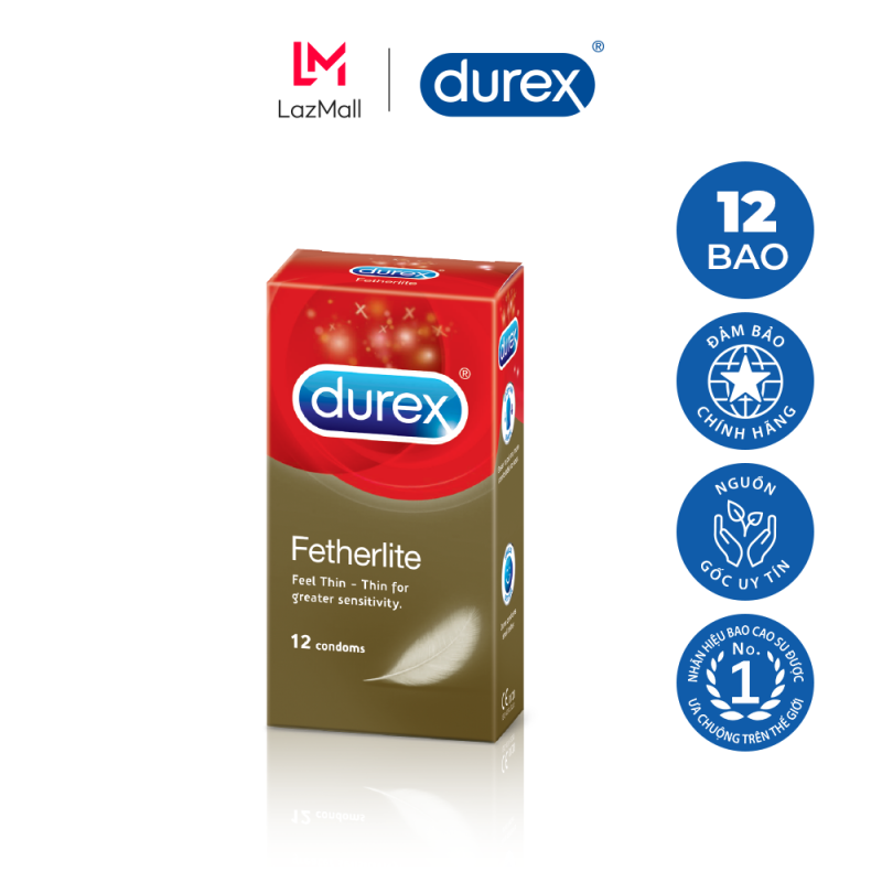 Bao cao su Durex Fetherlite 12 bao nhập khẩu