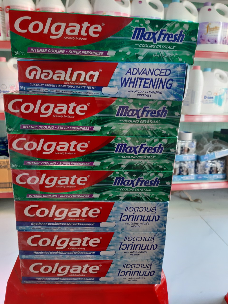 [HCM]Kem Đánh Răng Colgate Maxfresh 160gColgate Advanced whiteng 135g Thái Lan